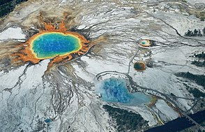 Das mittlere Geysir-Becken aus der Vogelperspektive