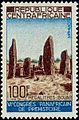 Image 23The Bouar Megaliths, pictured here on a 1967 Central African stamp, date back to the very late Neolithic Era (c. 3500–2700 BCE). (from Central African Republic)