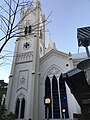 A view of the cathedral's right belfry