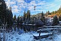 Blick vom Damm über den Kaltenbachsee