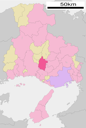 Lage Kasais in der Präfektur