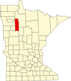Karte von Clearwater County innerhalb von Minnesota