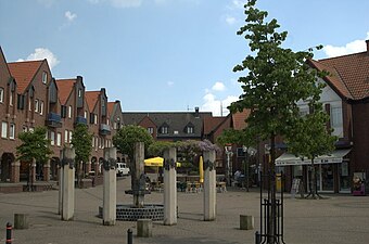 Marktplein met dorpsfontein