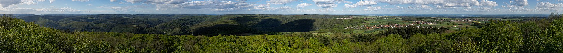 Ausblick vom Aussichtsturm, Panorama (280°)