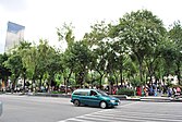 View of the plaza through Juarez avenue.