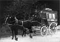 Postkutsche der Königlich Württembergischen Post auf der Strecke zwischen Schömberg und Rottweil, vor 1914