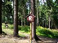 Deutschland, Thüringer Wald, Rennsteig-Schild