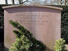 Robert von Hirsch-Koch (1883–1977) Lederfabrikant, Kunstsammler, Mäzen, Dr. h. c. der Universität Basel, Grab auf dem Friedhof Hörnli, Riehen, Basel-Stadt