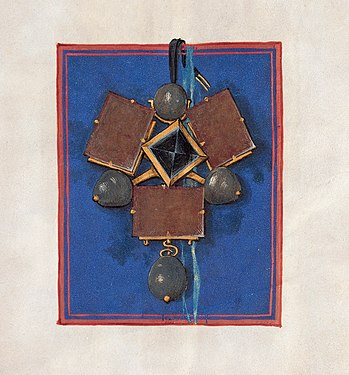 Miniature painting of The Three Brothers jewel, commissioned by the city of Basel around 1500 (created by Basel Historical Museum; nominated by Arcaist)