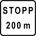 Distance to a stop sign