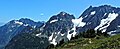 View from Sahale Arm with Pelton Peak centered, Glory Mountain (left), and Magic Mountain to right