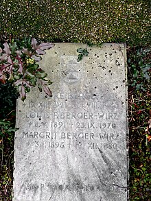Lore Berger (1921–1943) Schriftstellerin Familiengrab auf dem Friedhof Hörnli, Riehen, Basel-Stadt