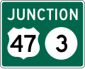 M2-2 Combination junction (2 route signs)