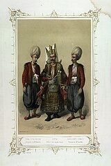 Giovanni Jean Brindesi'ye ait bir resimde, açık mavi giysisiyle bir odabaşı görülür (Musée des anciens costumes turcs d'Istanbul - 11, 1855).