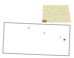 Location of Gascoyne, North Dakota