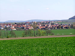 General view of Rödelsee. Schwanberg in the background.