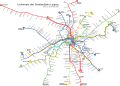 Liniennetzplan der Straßenbahn Leipzig***