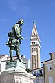 Statue of Giuseppe Tartini, Piran, Slovenia