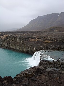 De Þjófafoss en (deels) de Búrfell.