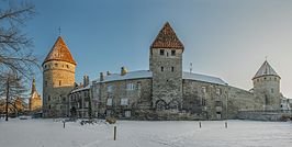 Stadsmuren in de winter