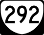State Route 292 marker