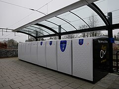 Olst, Fahrradboxen am Bahnhof Olst