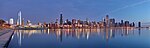 Chicago skyline at sunrise