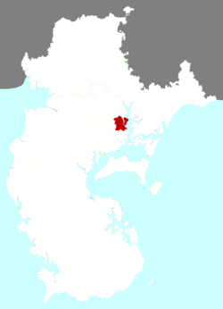 Location of Chikan in Zhanjiang