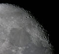 Terminator des Mondes (Erdmond) – Details von Relief mit Kratern