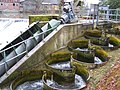 Wasserkraftschnecke am Wehr von Schloss Laer (neben Fischpass) Leistung ca. 15 kW