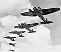 Britanya Savaşında kullanılan Heinkel He 111 bombardıman uçakları.