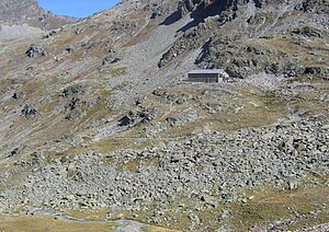 Klostertaler Umwelthütte aus Westen