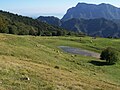 Particolare della pozza d'abbeverata di Cima di Vesta. Qui nel 1943 doveva avvenire l'aviolancio alleato