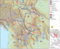 Map of invasion of Yugoslavia - Southeastern section map