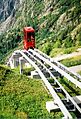 Minifunic d’Emosson, die Standseilbahn vom Fuss der Staumauer zur Mauerkrone