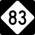 North Carolina Highway 83 marker