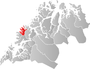 Comuna Berg pe harta provinciei Troms