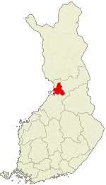 Location of Oulu in Finland