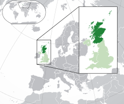 İskoçya haritadaki konumu