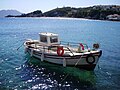 Ship in Kokkari Harbour