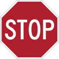 R1-1 Stop (stop/slow paddle)