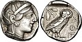 Attische Tetradrachme, um 410 v. Chr. (17,21 g)