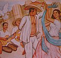 Mural en el Palacio de gobierno in Acapulco, en Guerrero.