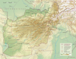 Physische Karte Afghanistans