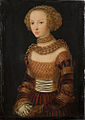 Prinzessin Anna von Dänemark und Norwegen, Kurfürstin von Sachsen (Gemälde von Lucas Cranach d. J. um 1550)