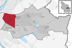 Lagekarte des Stadtteils Kalk im Stadtbezirk Köln-Kalk