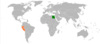 Location map for Egypt and Peru.