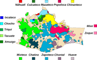 Map of indigenous peoples in Oaxaca