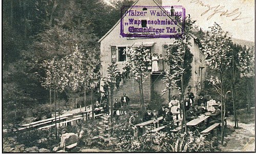 Pfälzer Waldhaus Postkarte von 1908