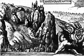 Der Rheingrafenstein um 1620